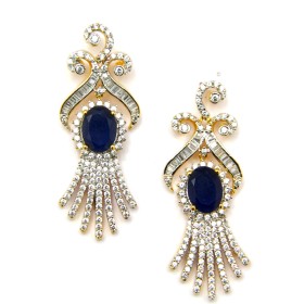 Sapphire Diamond Earrings